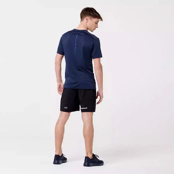 KALENJI SHORT LONG 2 EN 1 DE RUNNING HOMME RESPIRANT KALENJI DRY + BREATH  NOIR